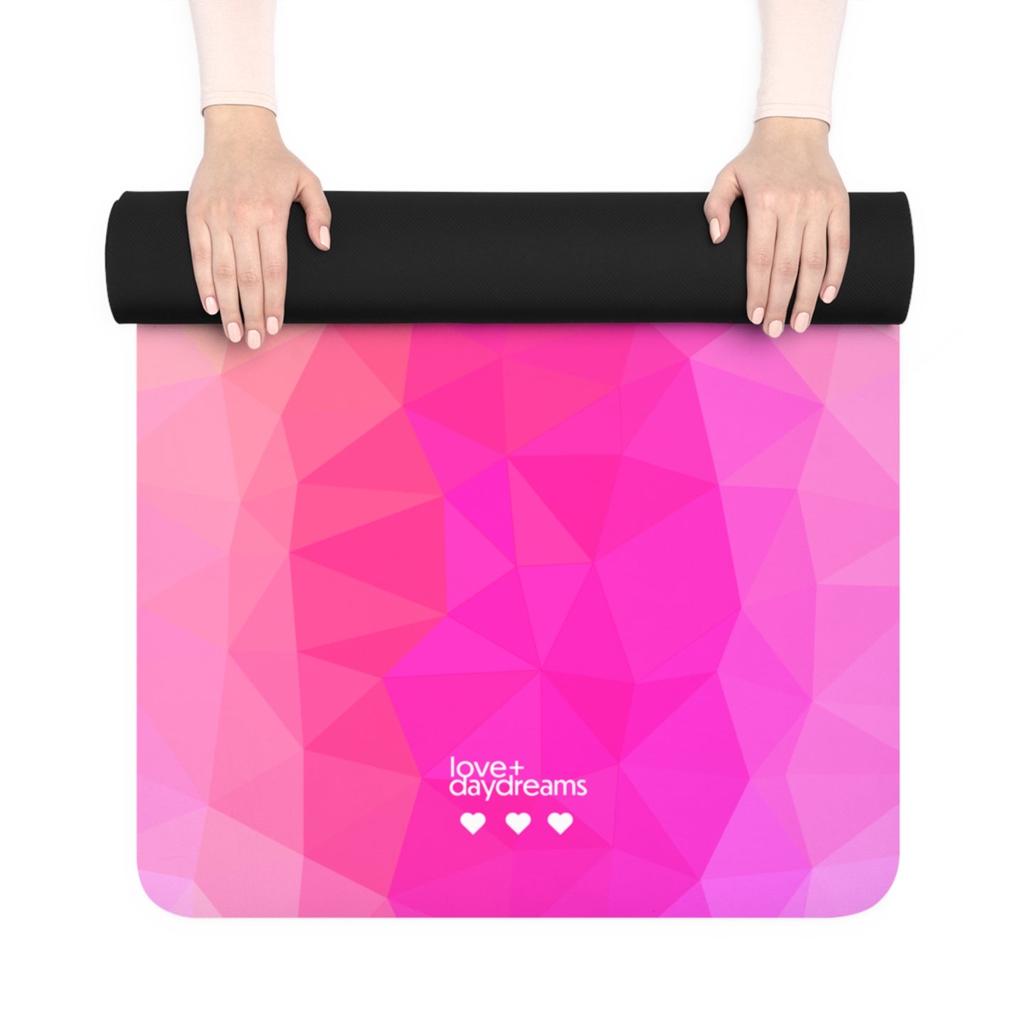 Yoga Mat, Bali Love Design for Hot Yoga and Pilates, Non-Slip Velvet Prism Mat for Love and Freedom, Eco-Friendly Exercise Mat
