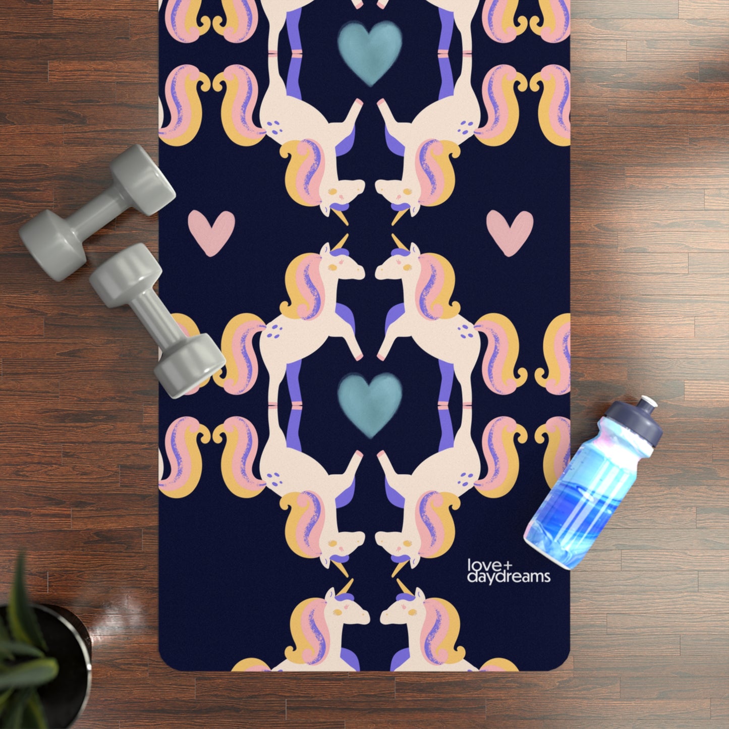 Kids Yoga Mat, 'Hello, Friend' - Unicorn Design, Velvet Non-Slip Mat, Meditation, Peaceful time