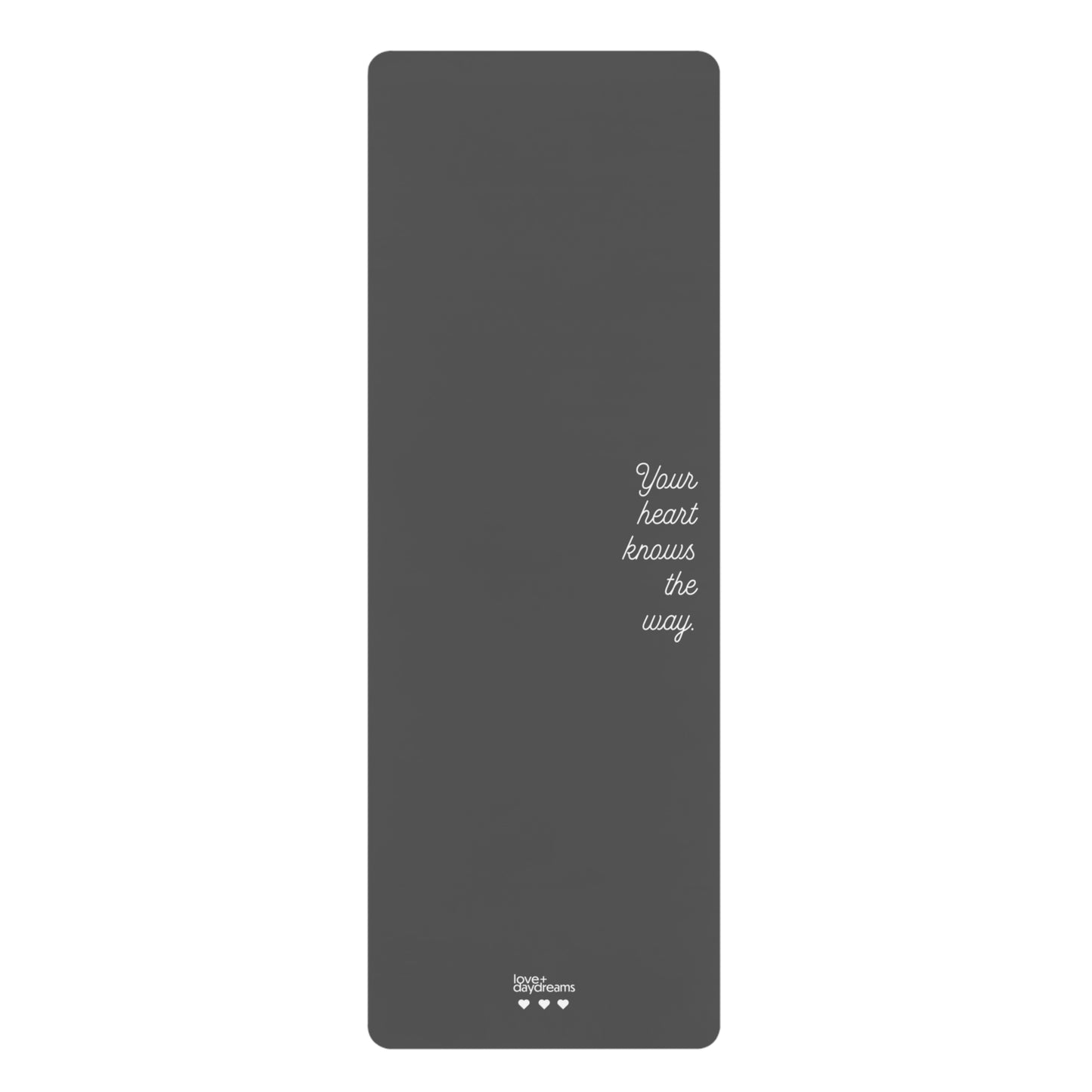 Yoga Mat, Heart Compass Design, Non-Slip Grip, Hot Yoga Pilates Mat, Premium Velvet Surface, Rubber Mat with Bold Message