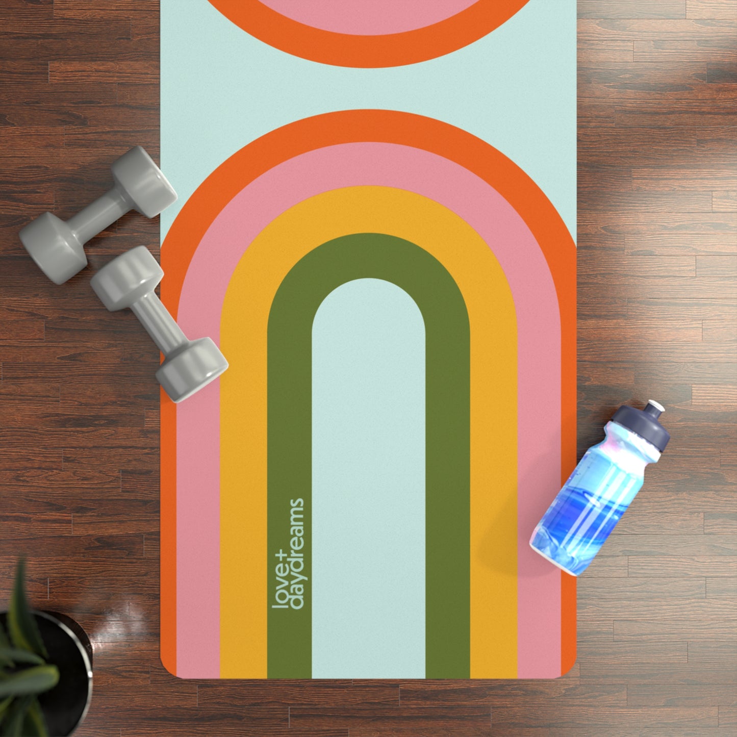 Yoga Mat, 'Perfect Balance' - Premium Mat, Velvet Non-Slip Mat, Peaceful Rainbow Meditation, Hot Yoga, Hot Pilates, Fitness Mat, Workout