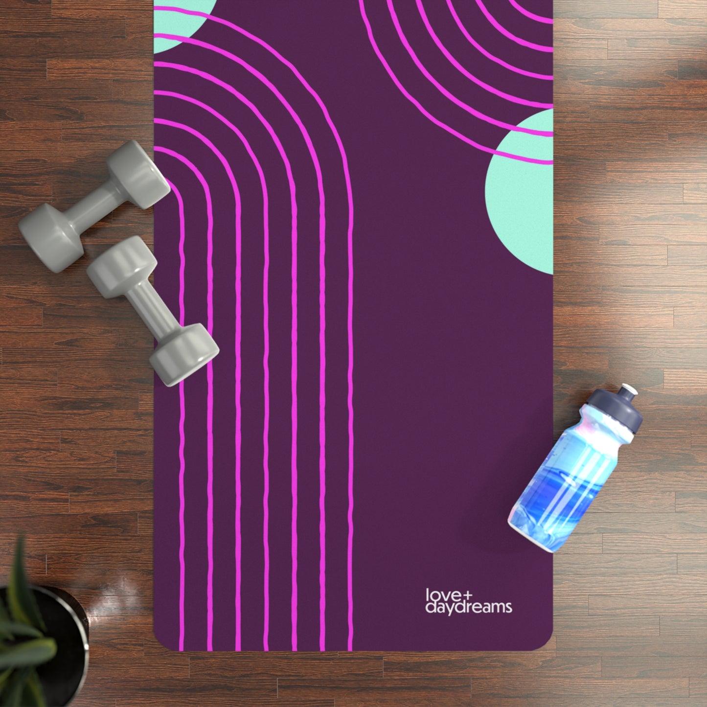 Yoga Mat, 'Ground Control' - Premium Moon Arch Design, Velvet Non-Slip Mat, Meditation, Hot Yoga, Hot Pilates, Fitness Mat, Workout