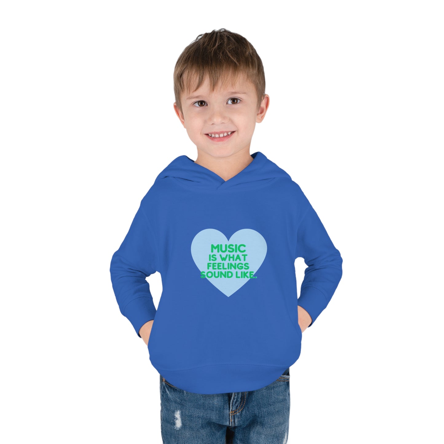 Toddler Soft Fleece Hoodie | "Music is What Feelings Sound Like"