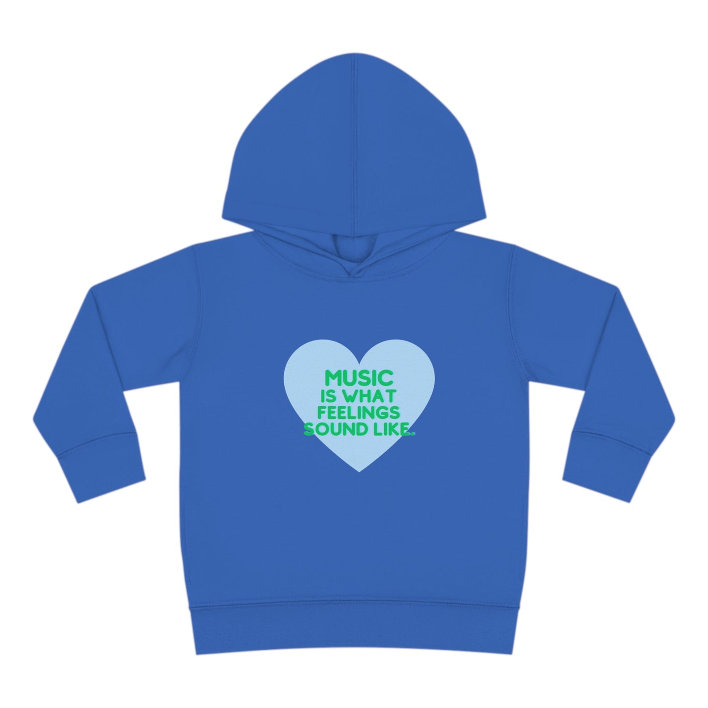 Toddler Soft Fleece Hoodie | "Music is What Feelings Sound Like"