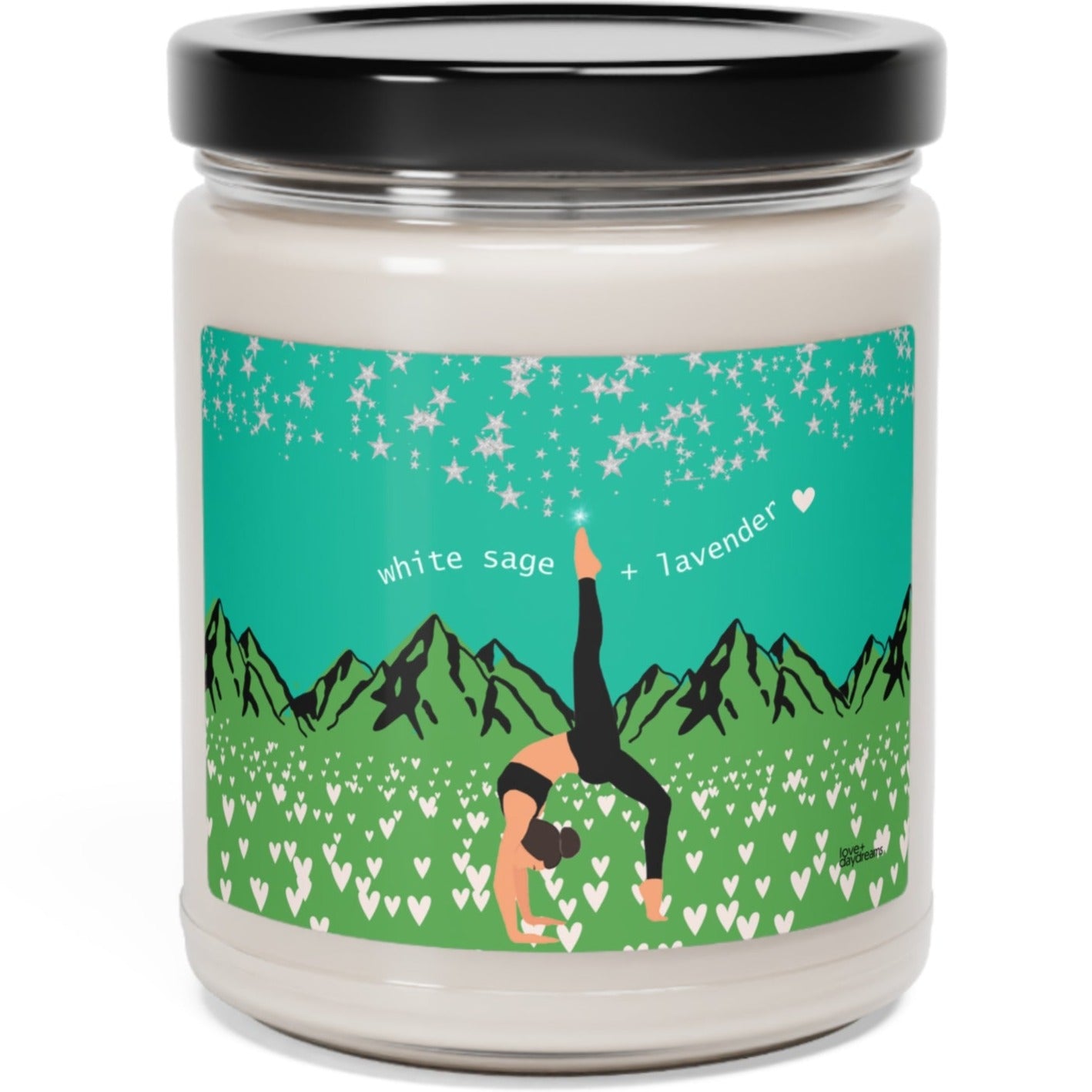 White Sage + Lavender Scented Soy Candle | "Manifest It!"  9oz