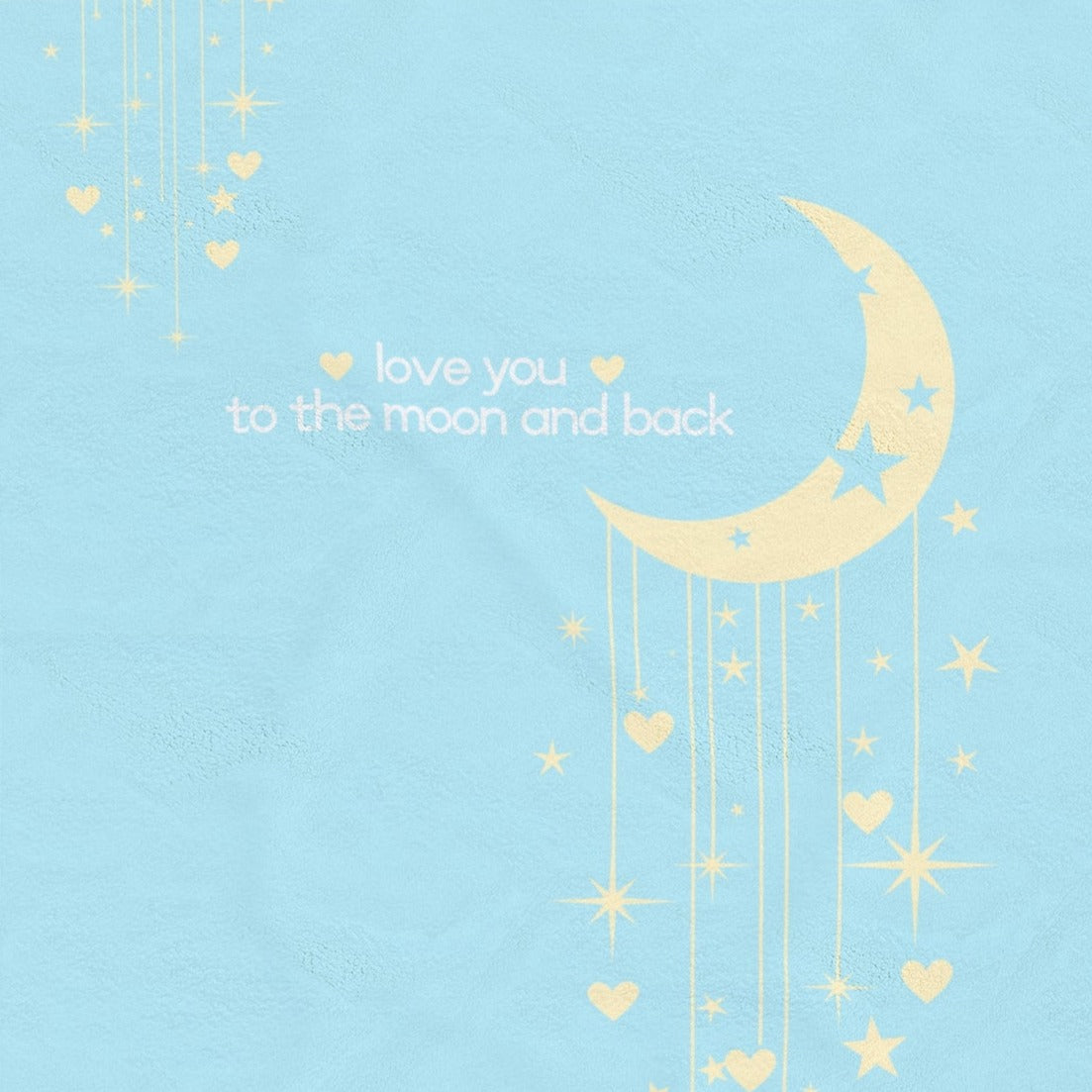 Plush Blanket | "Love You to the Moon + Back"