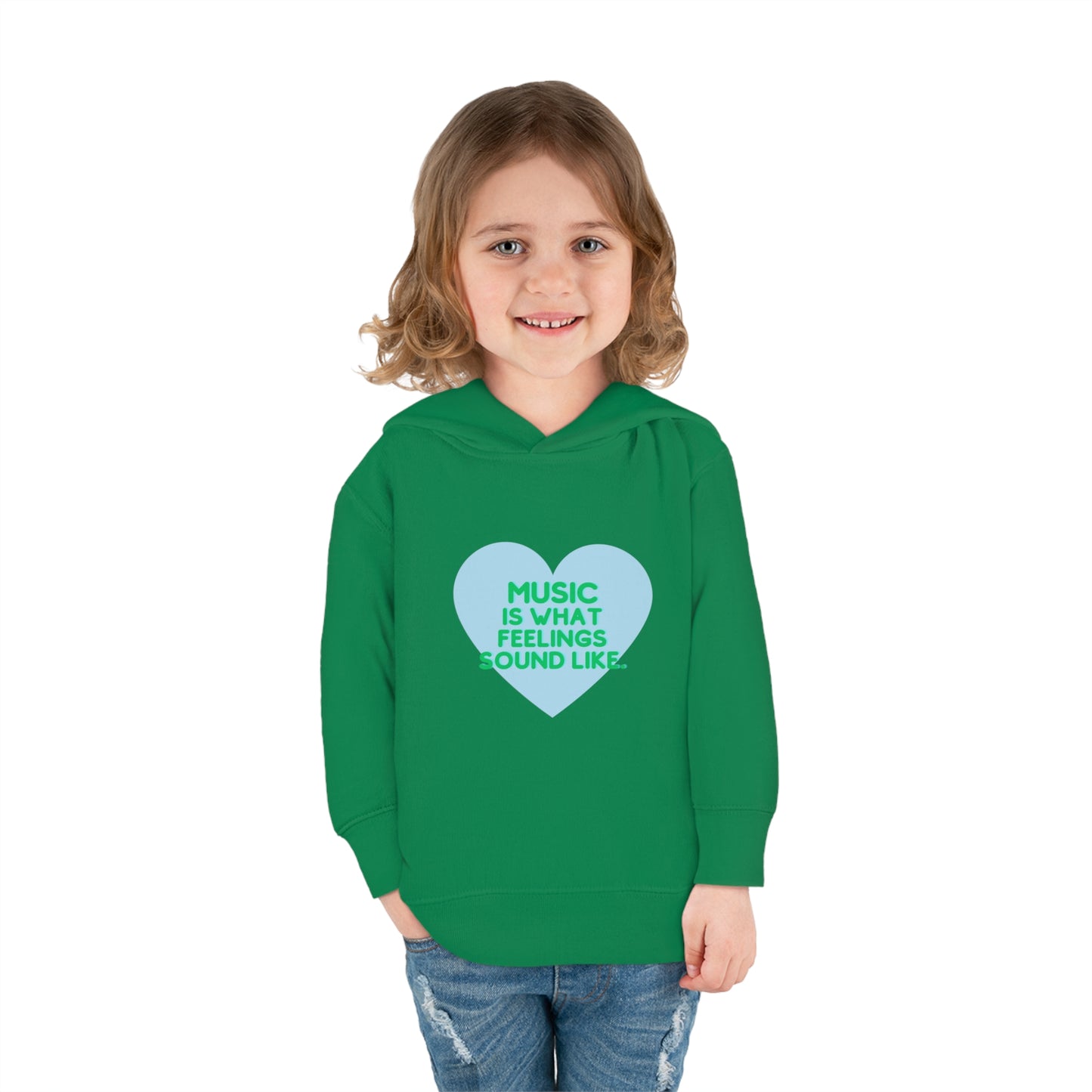 Toddler Soft Fleece Hoodie | "Music is What Feelings Sound Like"