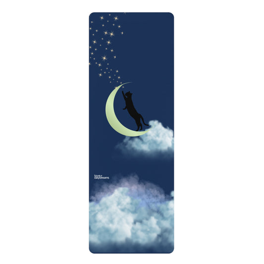 Yoga Mat, 'Stargazer' for Hot Yoga, Meditation - Velvet Non-Slip Rubber Mat, Ocean Green Blue, Pilates Mat, Fitness Pad, Exercise
