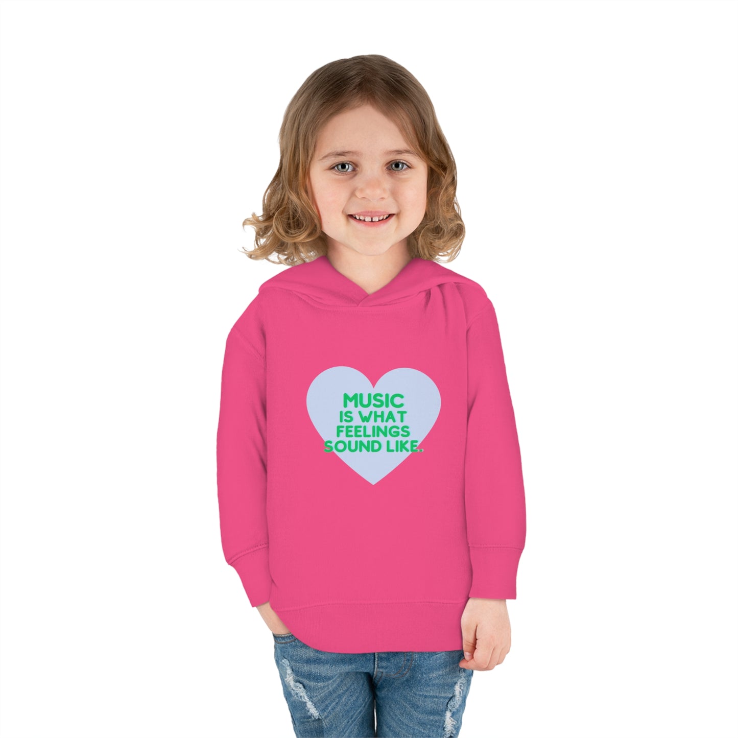 Toddler Soft Fleece Hoodie | "Music is What Feelings Sound Like"