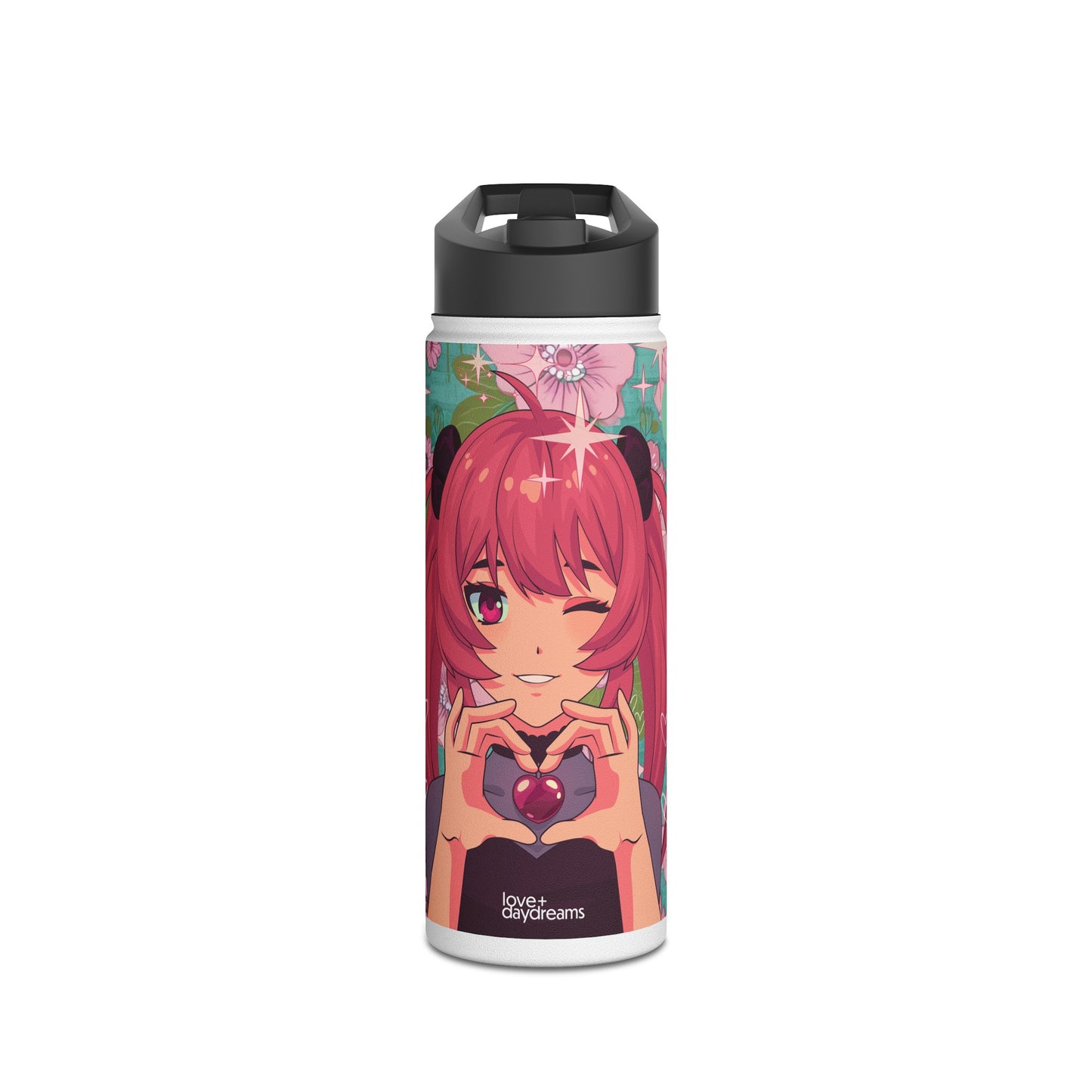 Stainless Steel Water Bottle | "Love + Anime"