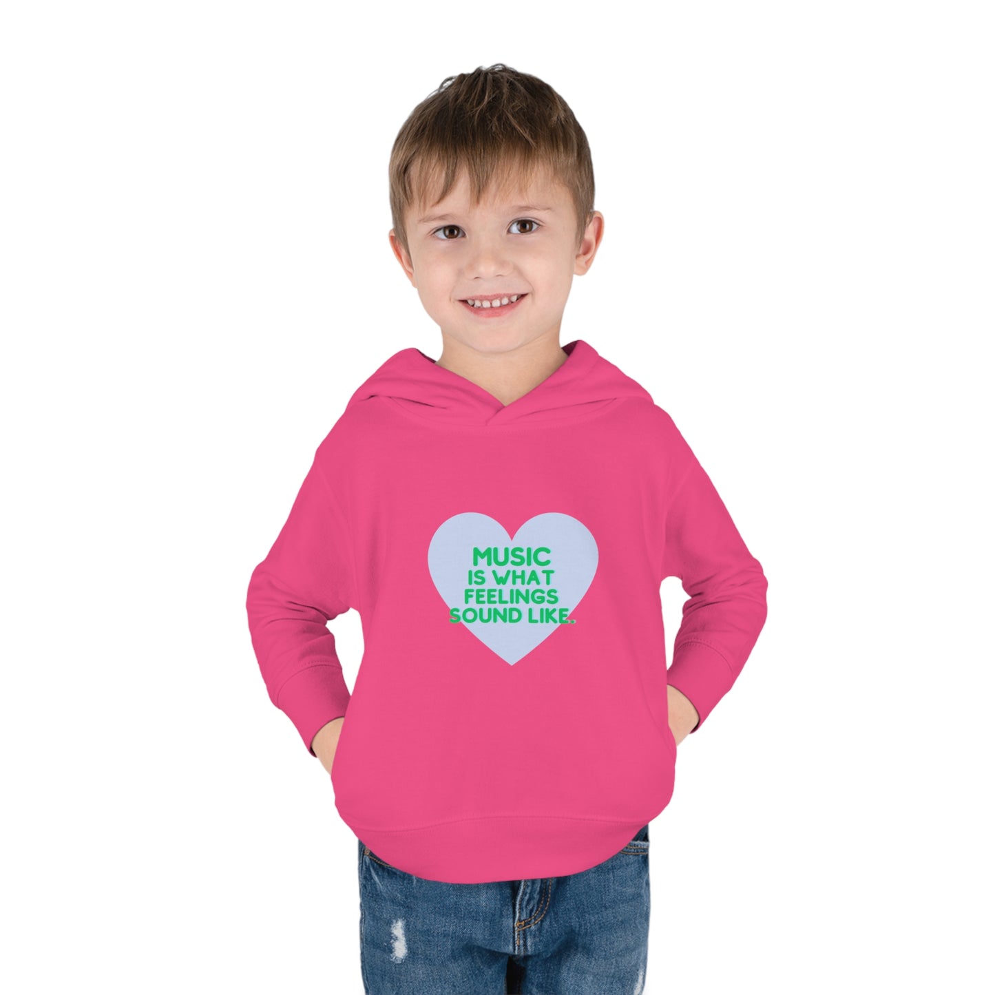 Toddler Soft Fleece Hoodie | "Music is What Feelings Sound Like"