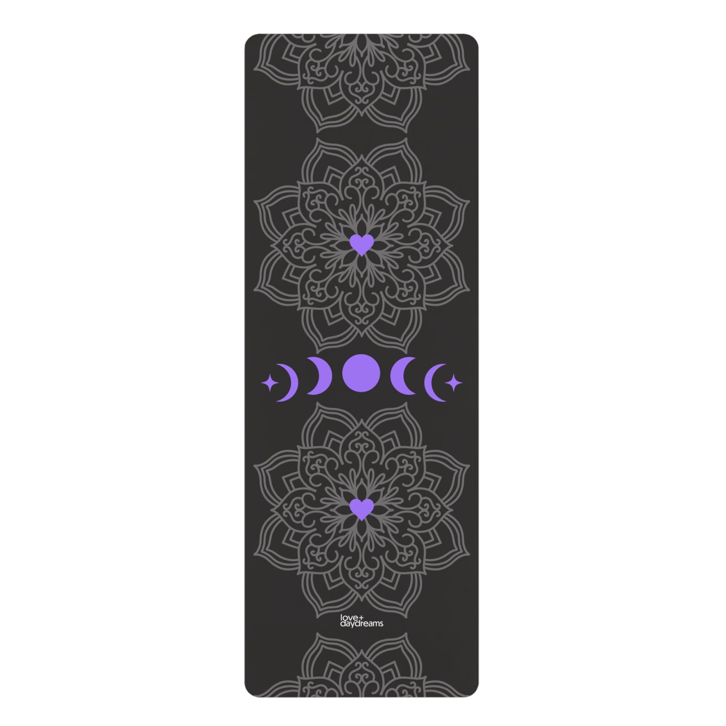 Yoga Mat, "Purple Moon Magic", Customizable, Non-Slip, Extra Long, Polyester, Namaste Daydreamers, Exercise Mat, Pilates Mat, Meditation Mat,