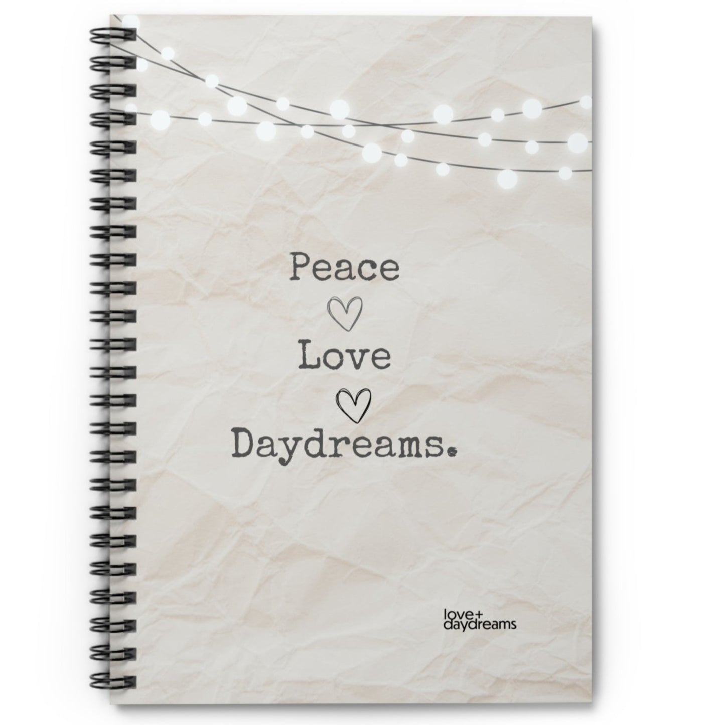 Spiral Notebook | "Peace, Love, Daydreams"