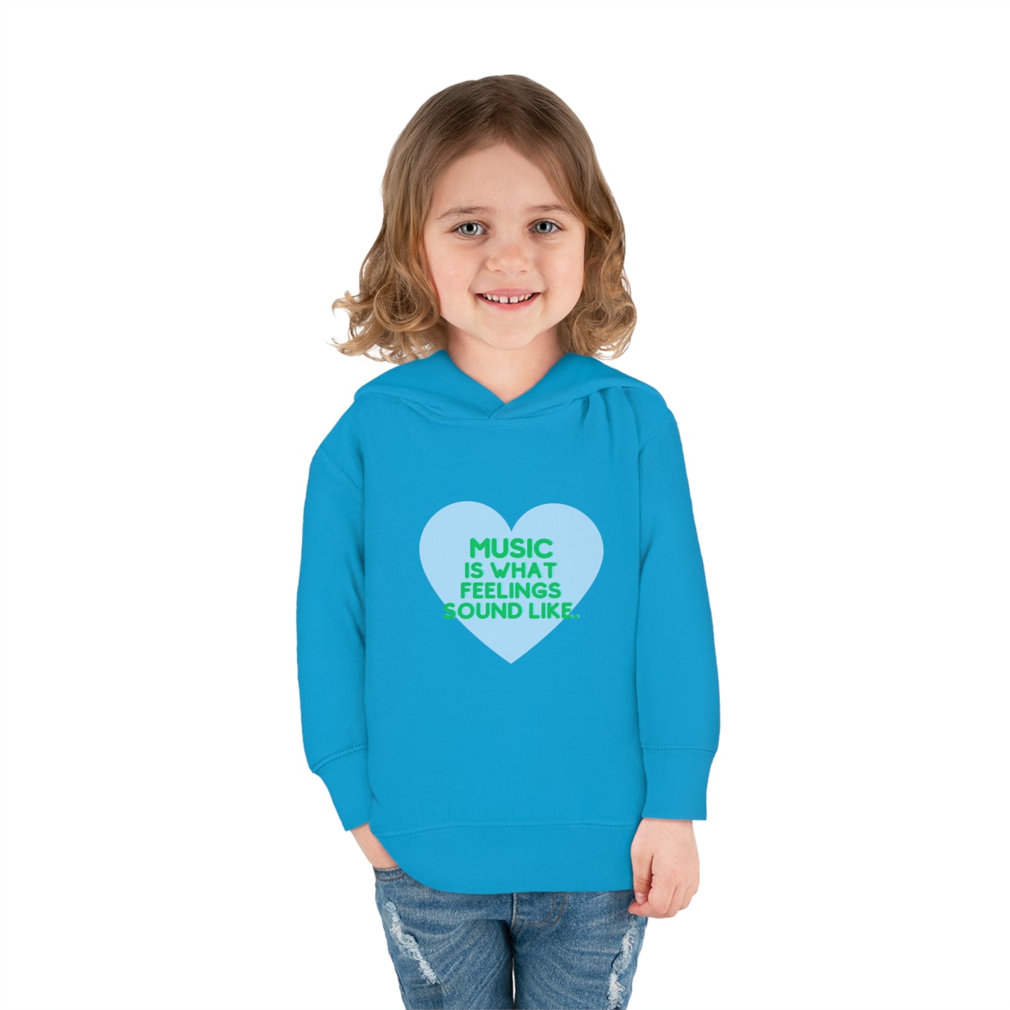 Toddler Soft Fleece Hoodie | "Music is What Feelings Sound Like"