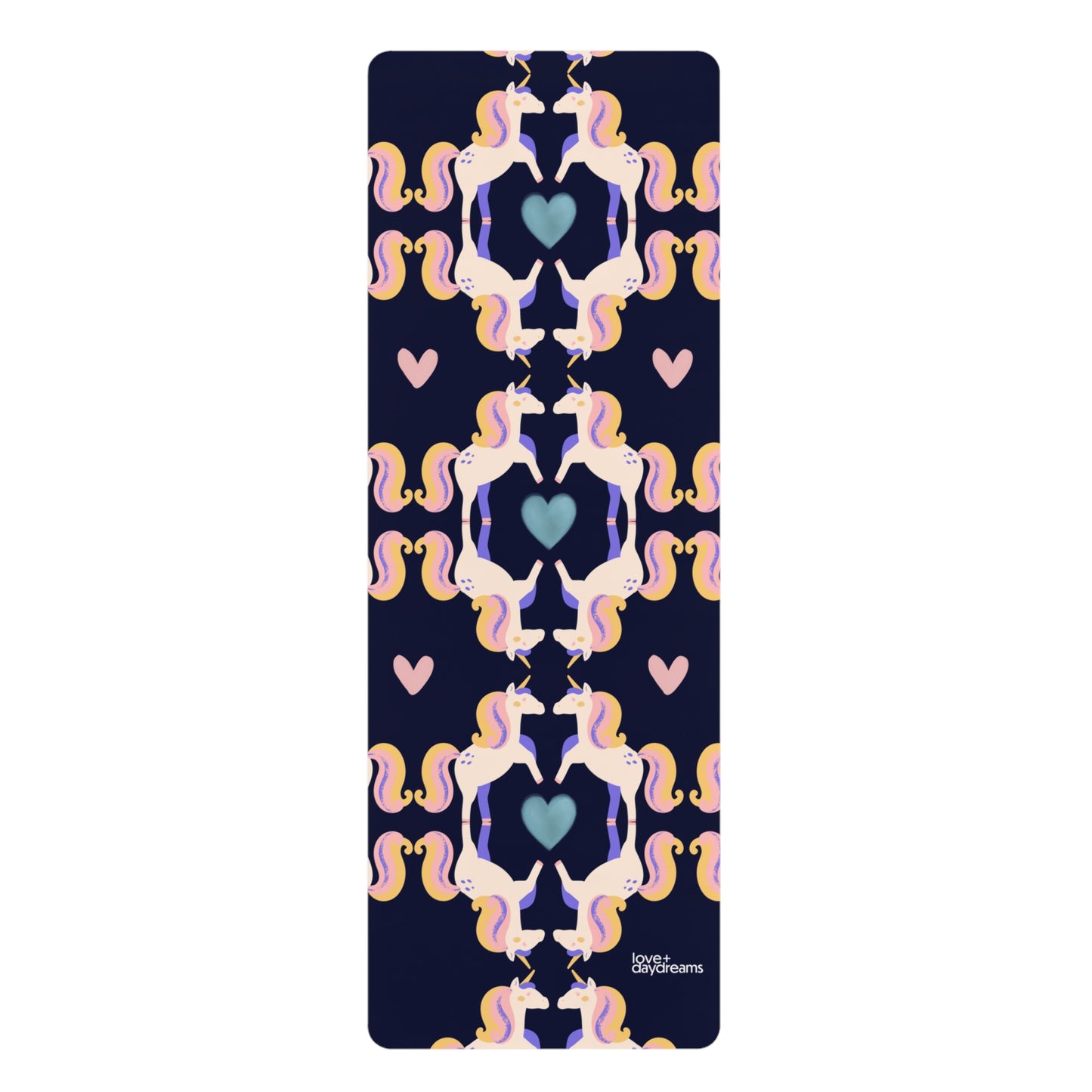 Kids Yoga Mat, 'Hello, Friend' - Unicorn Design, Velvet Non-Slip Mat, Meditation, Peaceful time