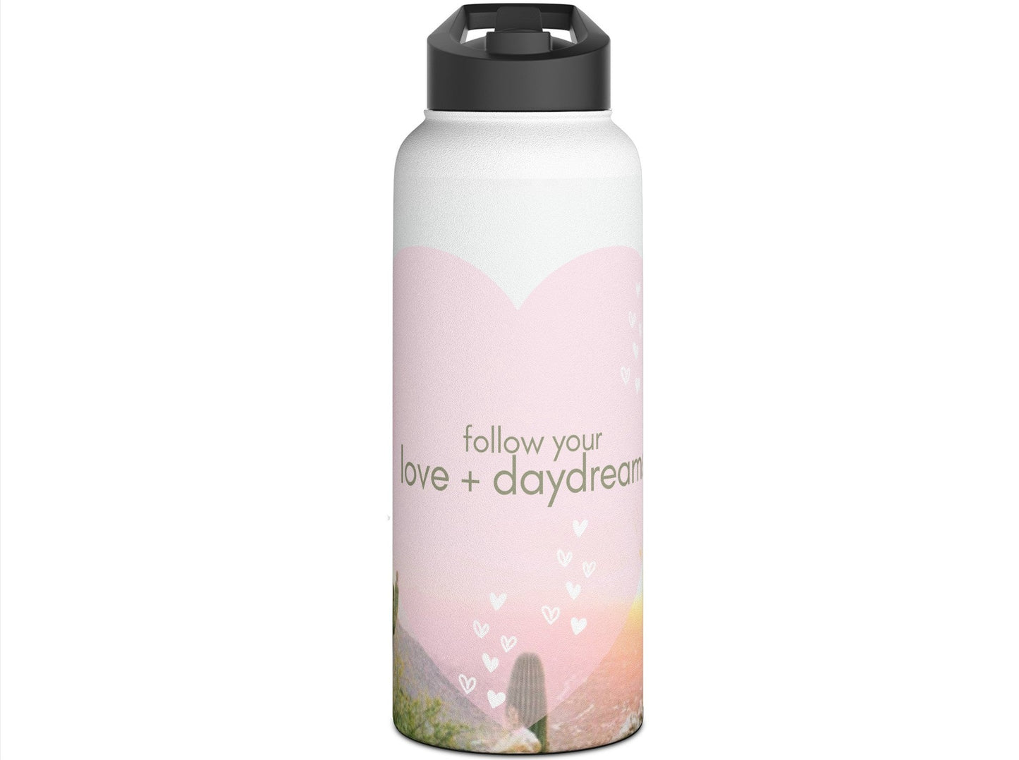 Stainless Steel Water Bottle | "Follow Your Love + Daydreams"