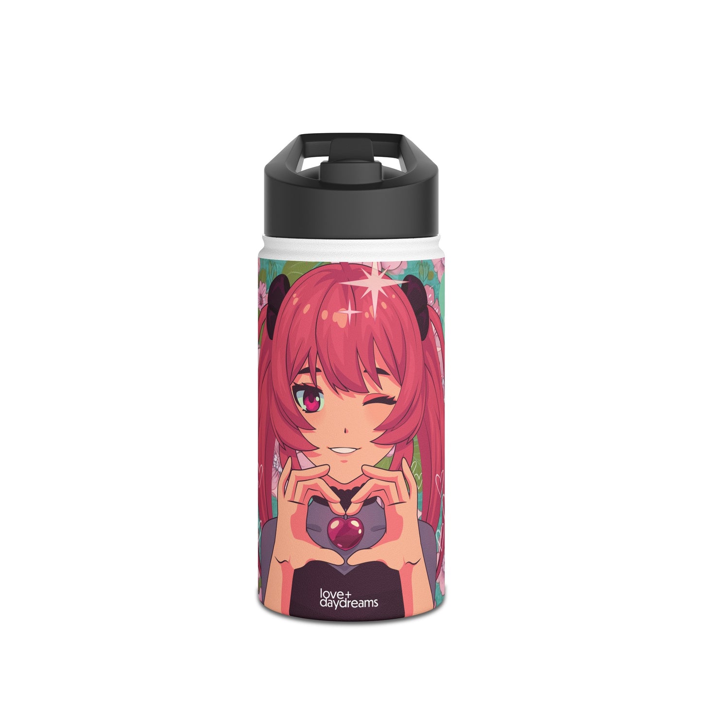 Stainless Steel Water Bottle | "Love + Anime"