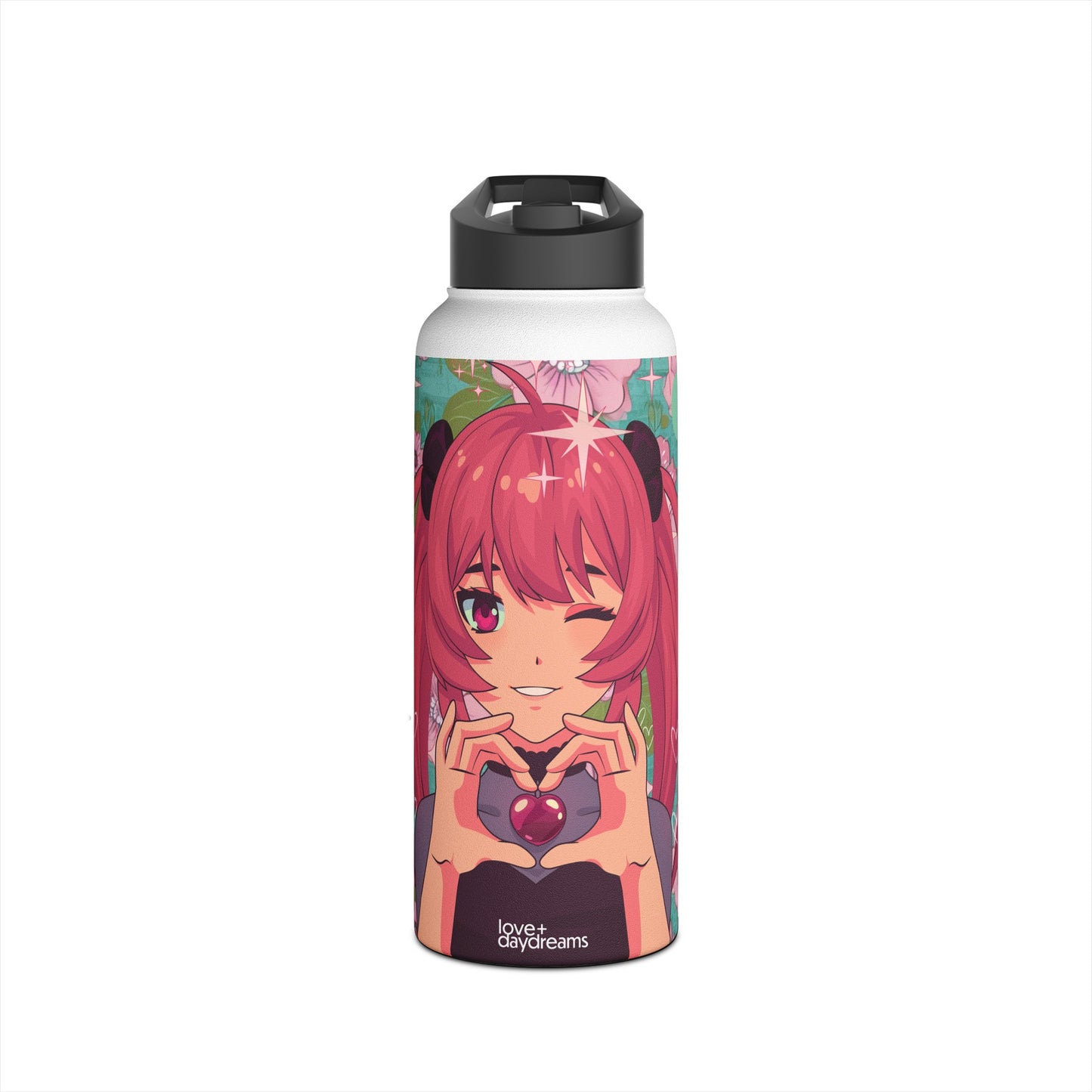 Stainless Steel Water Bottle | "Love + Anime"