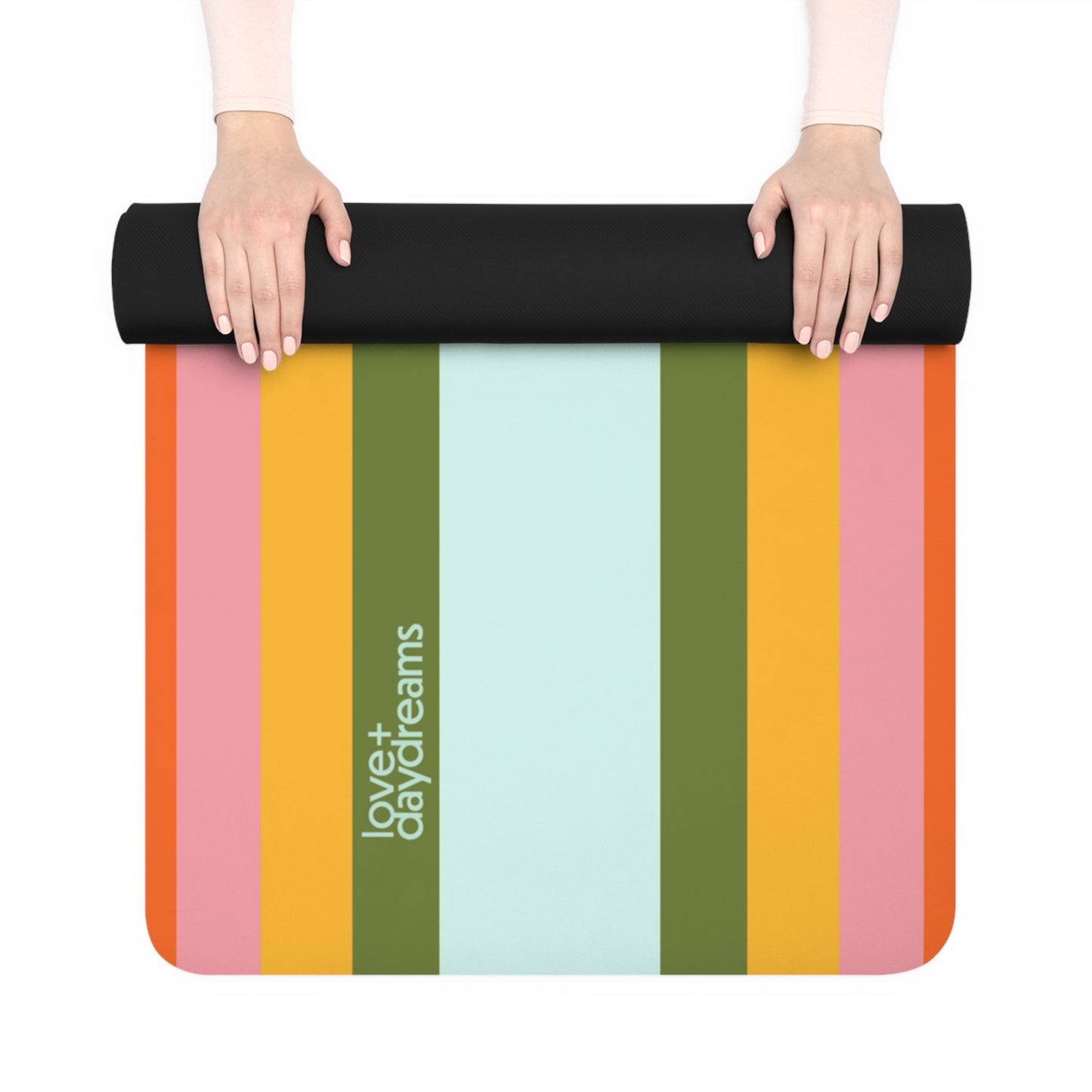 Yoga Mat, 'Perfect Balance' - Premium Mat, Velvet Non-Slip Mat, Peaceful Rainbow Meditation, Hot Yoga, Hot Pilates, Fitness Mat, Workout