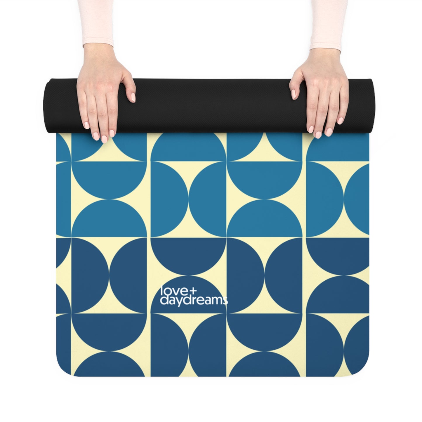 Yoga Mat, 'Retro Bloom' - Premium Mat, Velvet Non-Slip Mat, Meditation, Hot Yoga, Hot Pilates, Fitness Mat, Workout