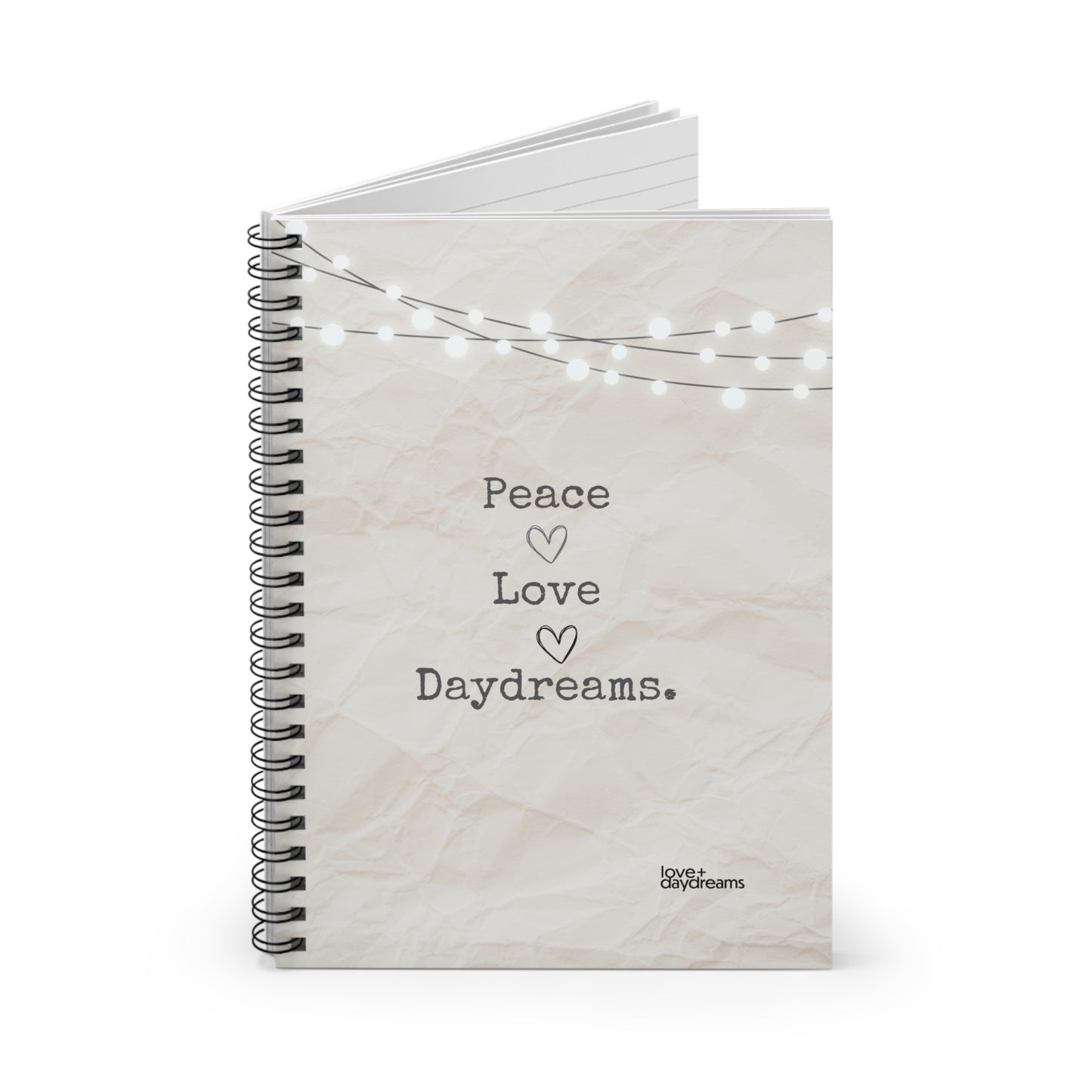 Spiral Notebook | "Peace, Love, Daydreams"