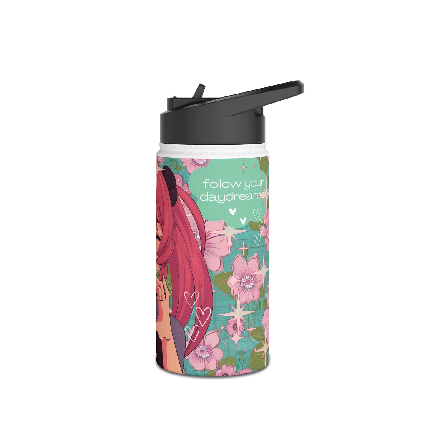 Stainless Steel Water Bottle | "Love + Anime"