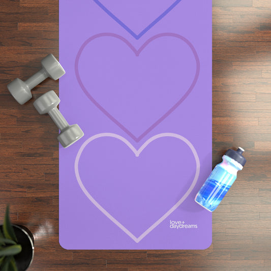 Kids Yoga Mat, 'Love + Yoga" Premium Design in Lavender Glow, Non-Slip, Extra Long,  Meditation Mat, Exercise Mat, Best Yoga Mat