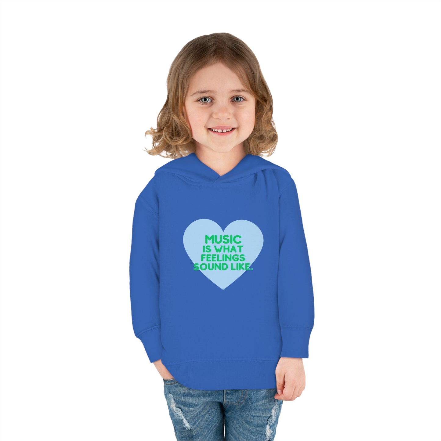 Toddler Soft Fleece Hoodie | "Music is What Feelings Sound Like"