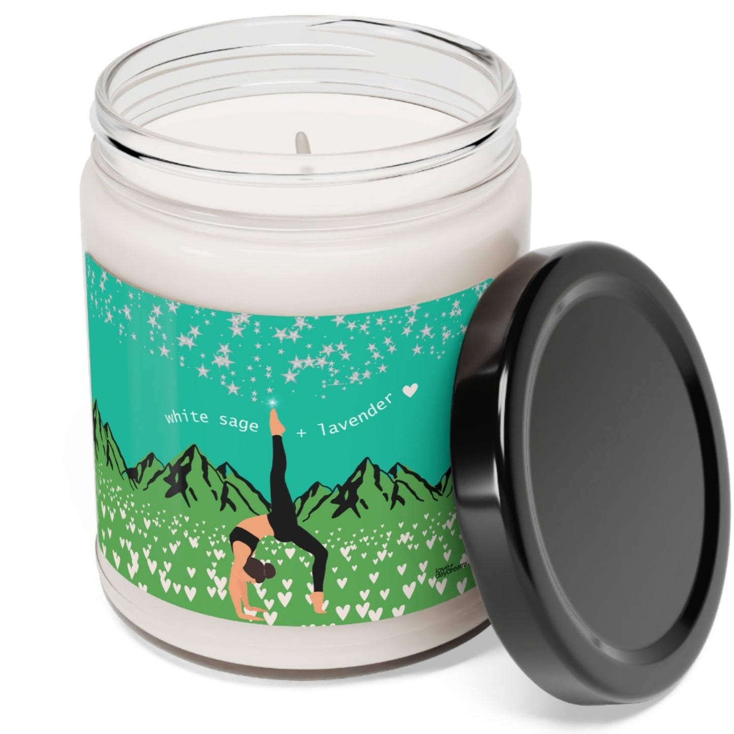 White Sage + Lavender Scented Soy Candle | "Manifest It!"  9oz