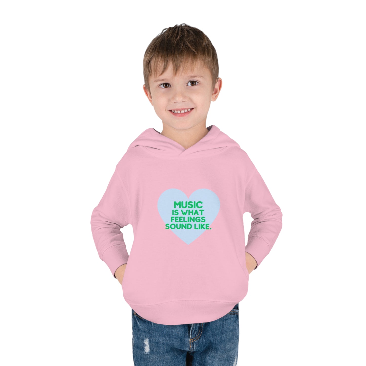 Toddler Soft Fleece Hoodie | "Music is What Feelings Sound Like"