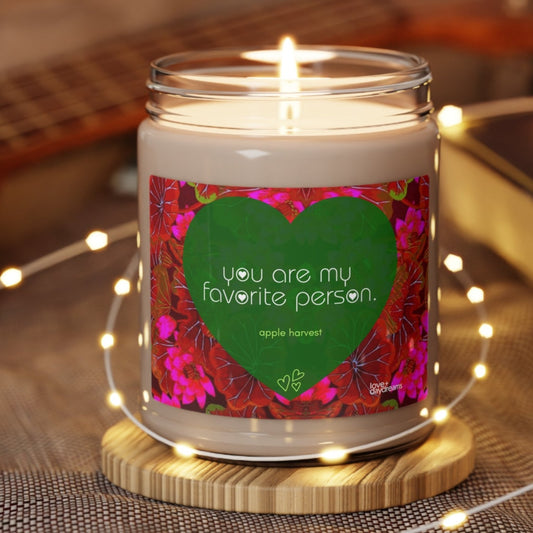 Apple Harvest Scented Soy Candle | "You Are My Favorite Person"  9oz