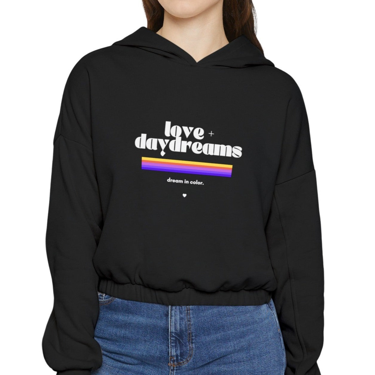 Women's Cinched Cropped Hoodie | "Dream in Color"