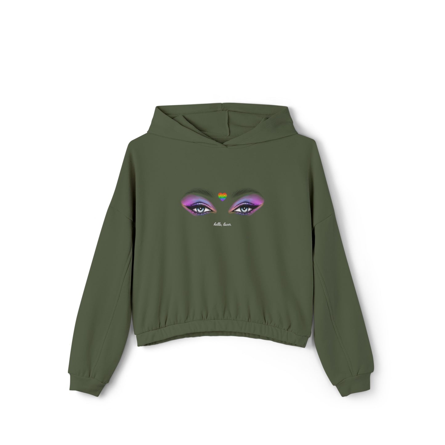 Women's Pride Cropped Hoodie | "Hello, Lover"