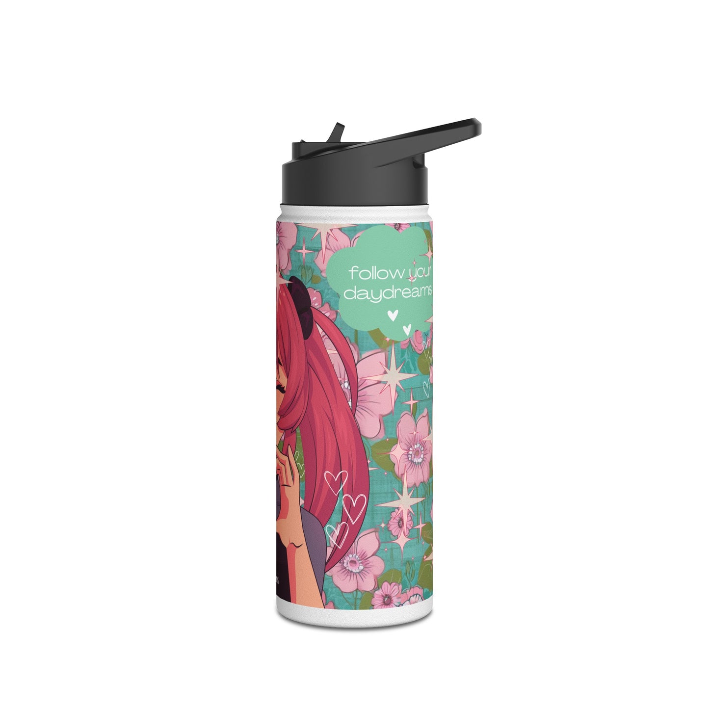 Stainless Steel Water Bottle | "Love + Anime"