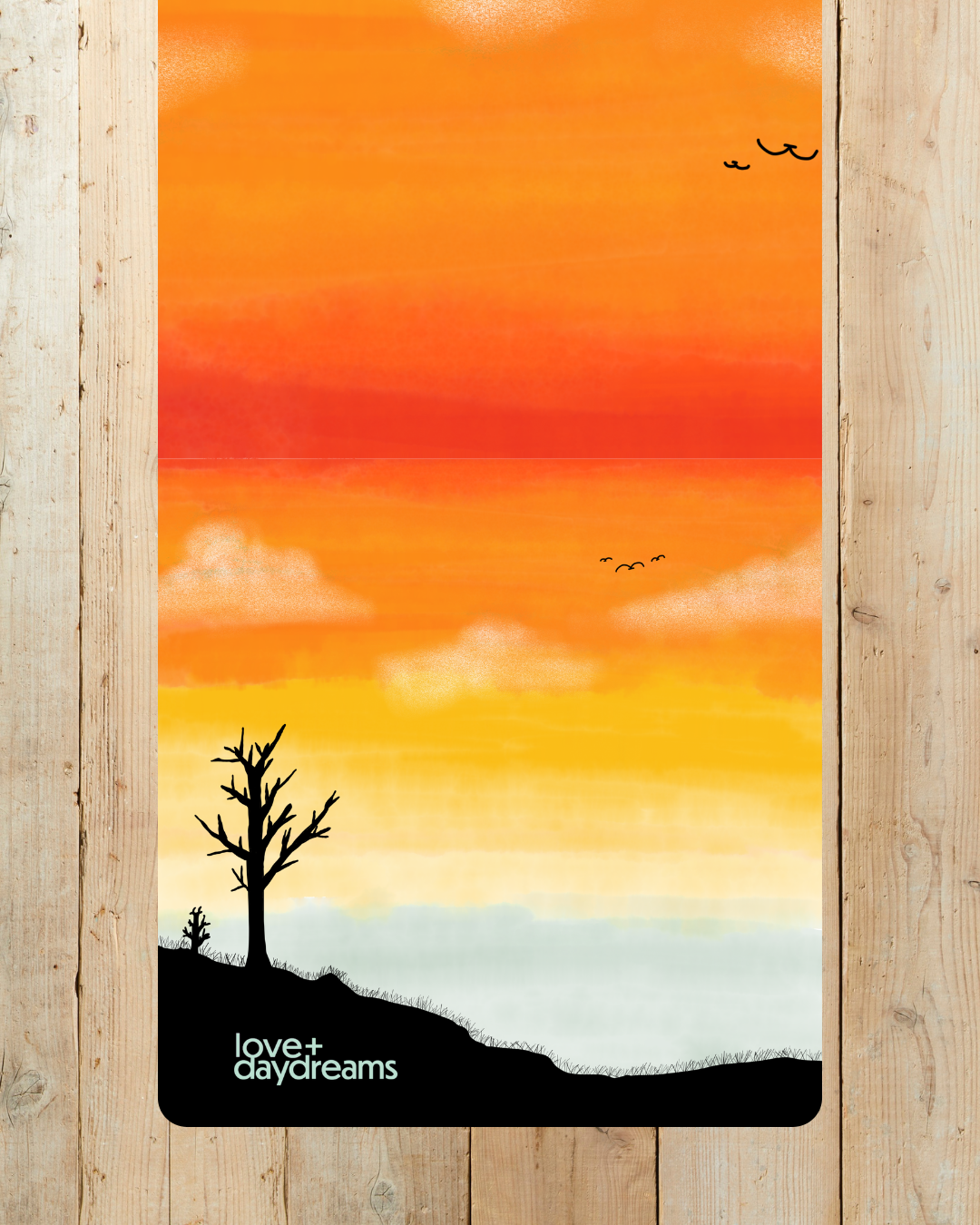 Premium Yoga Mat, "Desert Dream" Sunset Pink Moon, Joshua Tree, Non Slip, Best in World, Hot Yoga, Home Studio Velvet Soft, Rubber Mat