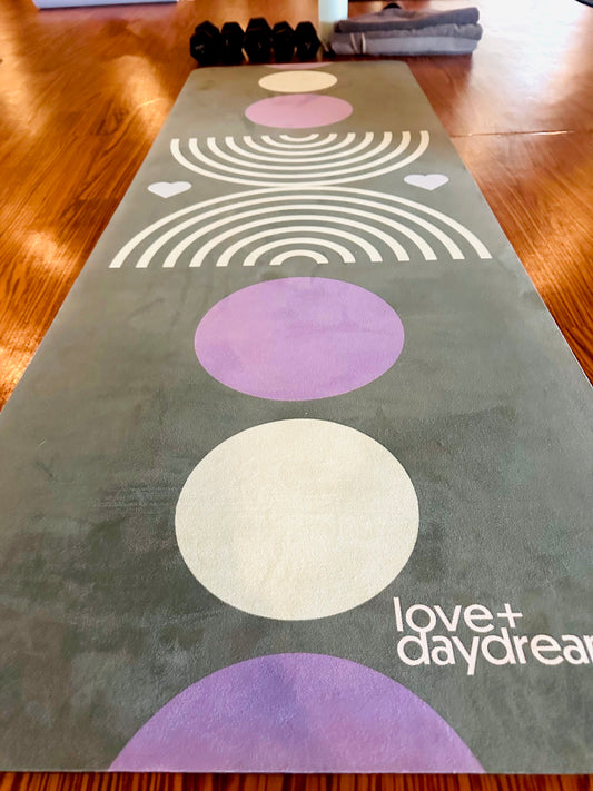Premium Yoga and Pilates Mat, Non Slip, Super Soft, Rainbow Moon Design