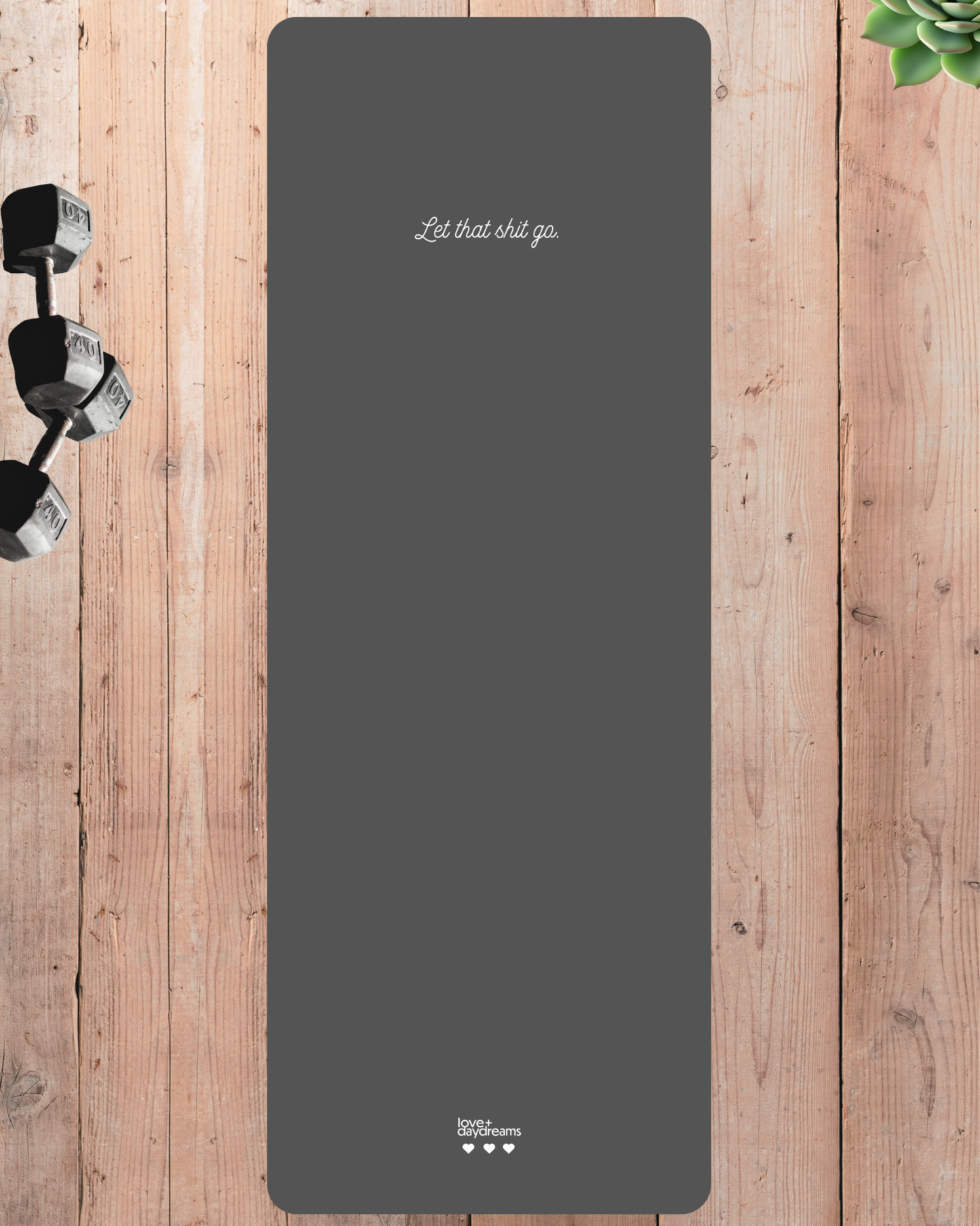 Yoga Mat, 'Let That Shit Go' Neon Release for Hot Yoga & Pilates, Rebellion, Release Mat, Edgy Healer Gift, Non-Slip Mat, Emotional Detox