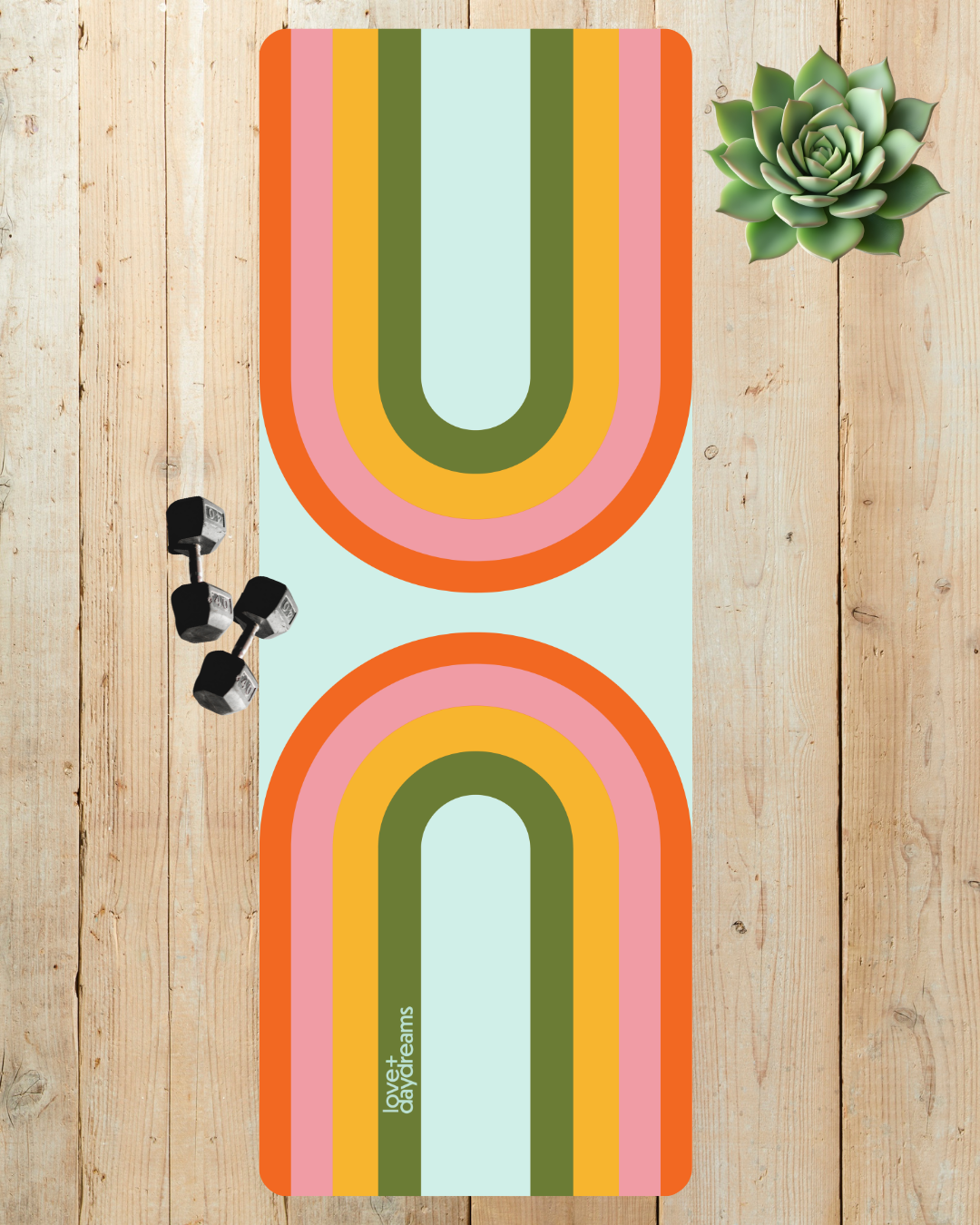 Yoga Mat, 'Perfect Balance' - Premium Mat, Velvet Non-Slip Mat, Peaceful Rainbow Meditation, Hot Yoga, Hot Pilates, Fitness Mat, Workout