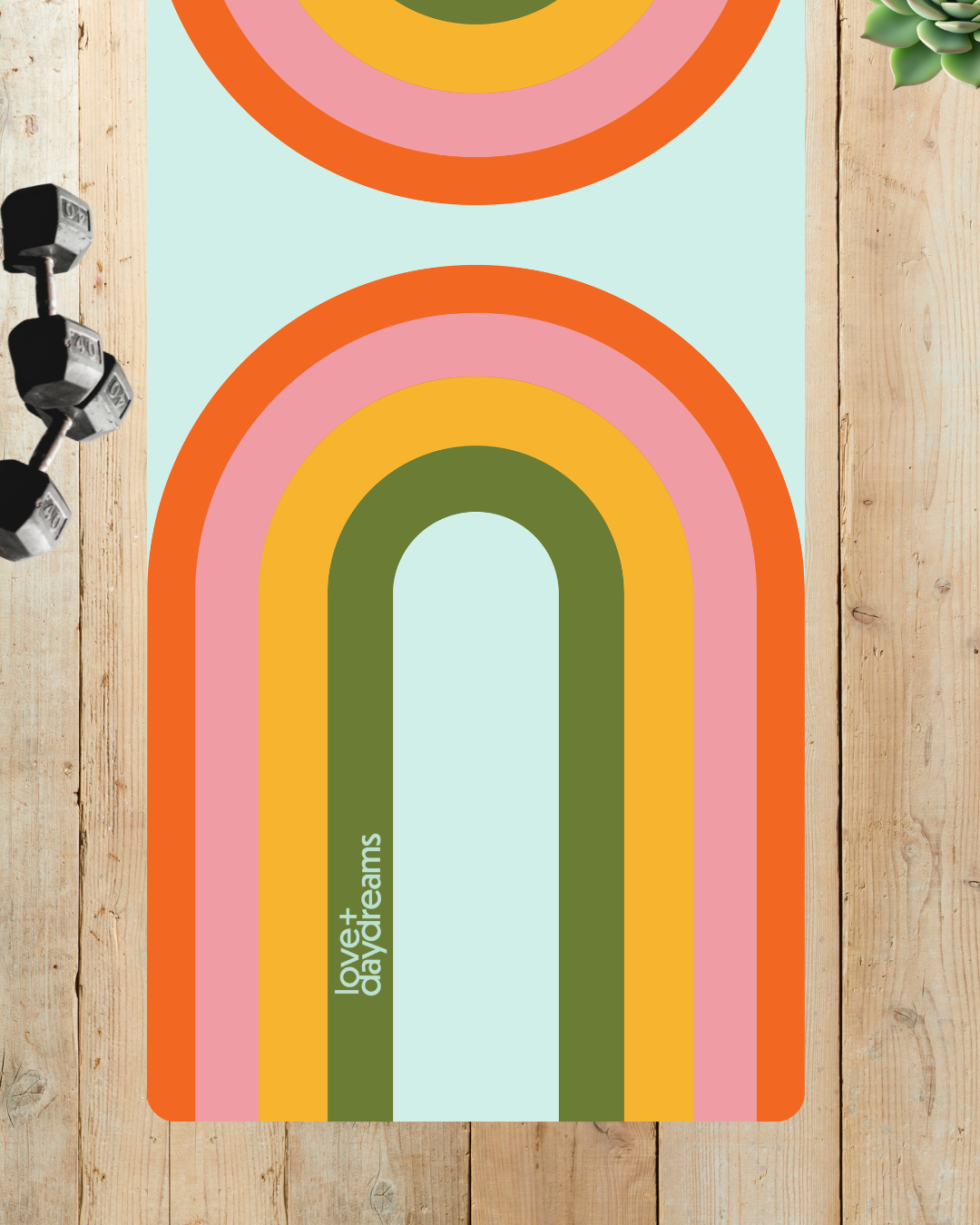 Yoga Mat, 'Perfect Balance' - Premium Mat, Velvet Non-Slip Mat, Peaceful Rainbow Meditation, Hot Yoga, Hot Pilates, Fitness Mat, Workout