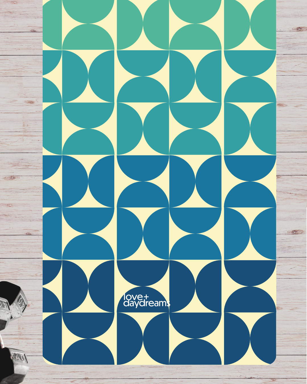 Yoga Mat, 'Retro Bloom' - Premium Mat, Velvet Non-Slip Mat, Meditation, Hot Yoga, Hot Pilates, Fitness Mat, Workout