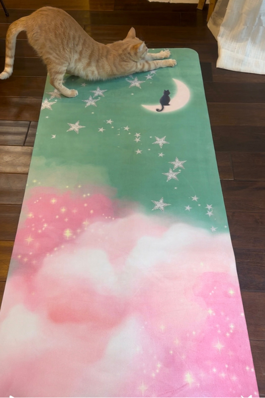 Yoga Mat, 'Cotton Candy Dreams' Design, Customizable, Premium Non-Slip, Extra Long, Studio or Home, Meditation Mat, Exercise Mat, Best Yoga Mat