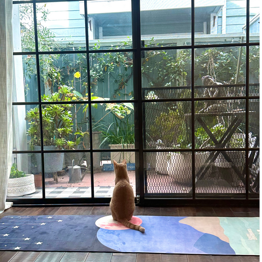 Yoga Mat, 'I'll  Be The Moon' Design, Premium Non-Slip, Extra Long for Yoga Practice,  Meditation Mat, Exercise Mat, Best Yoga Mat