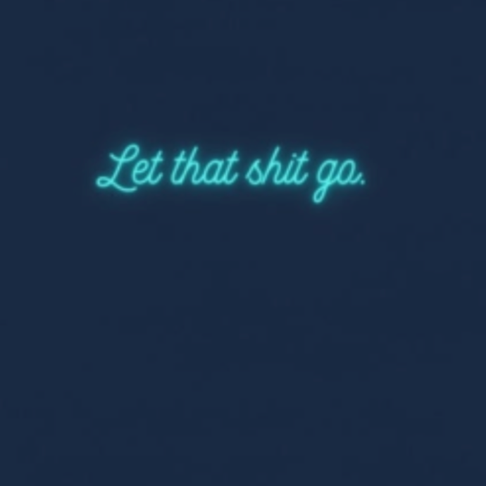 Yoga Mat, 'Let That Shit Go' Neon Release for Hot Yoga & Pilates, Rebellion, Release Mat, Edgy Healer Gift, Non-Slip Mat, Emotional Detox