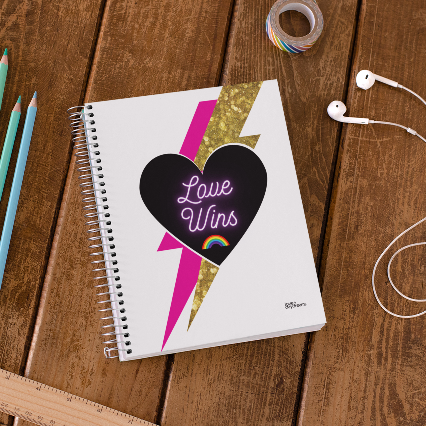 Spiral Notebook - Ruled Line | "Love Wins" Pride